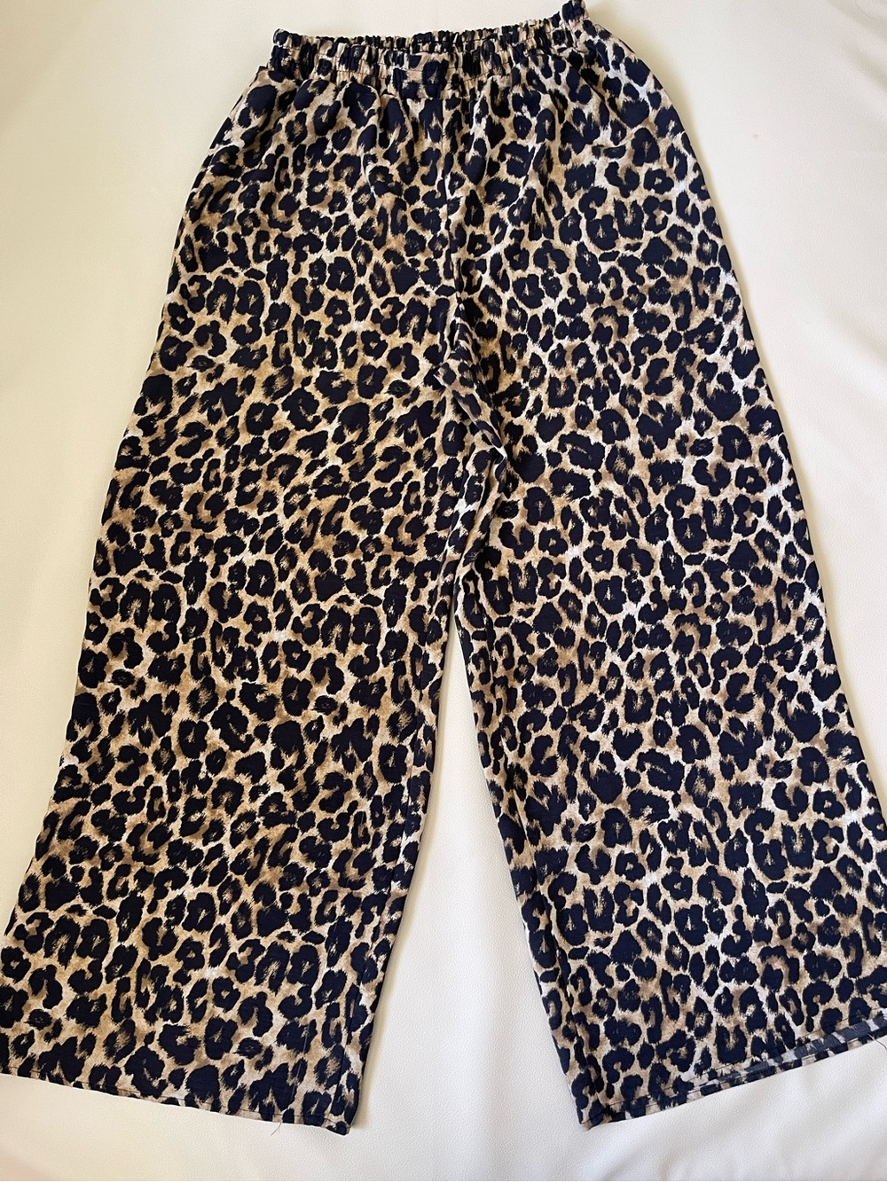 Leopard Print Wide Leg Pants